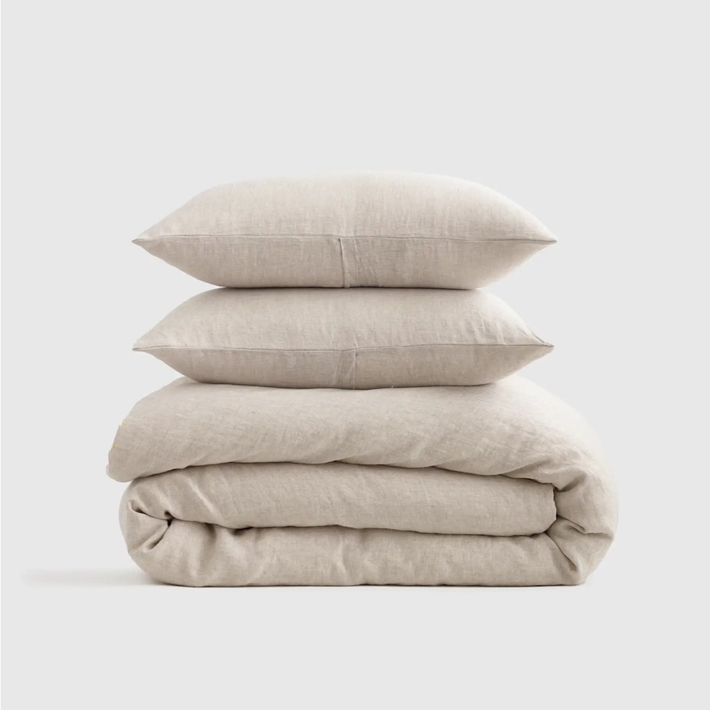 NWOT QUINCE European Linen Chambray Duvet Cover Set